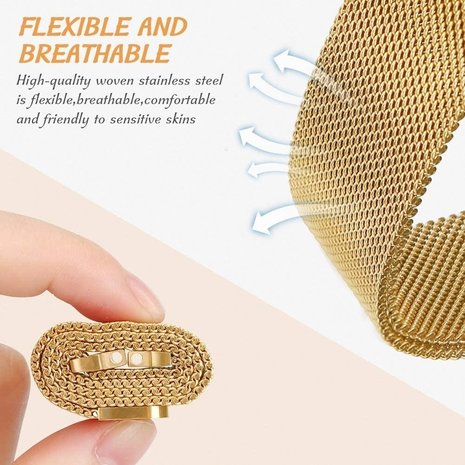 Strap-it Strap-it Bracelet Milanais Polar Ignite 3 (or)