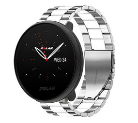 Strap-it Bracelet acier Polar Ignite 3 (argent/blanc)