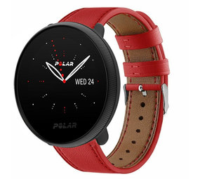 Strap-it Bracelet cuir Polar Ignite 3 (rouge)