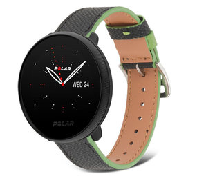 Strap-it Bracelet cuir Polar Ignite 3 (noir et vert)