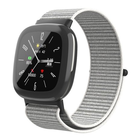 Strap-it Strap-it Bracelet nylon Fitbit Versa 4 (gris)