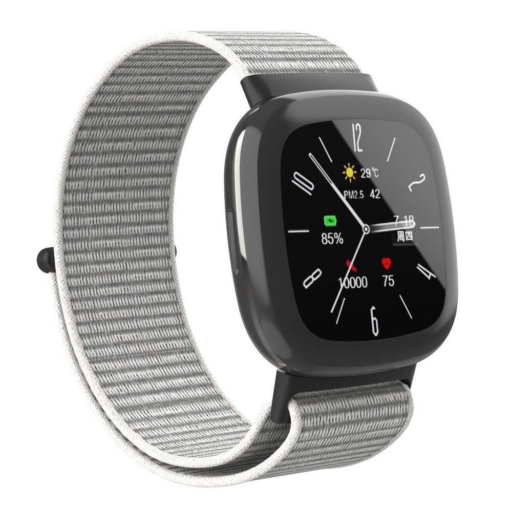 Strap-it Strap-it Bracelet nylon Fitbit Versa 4 (gris)