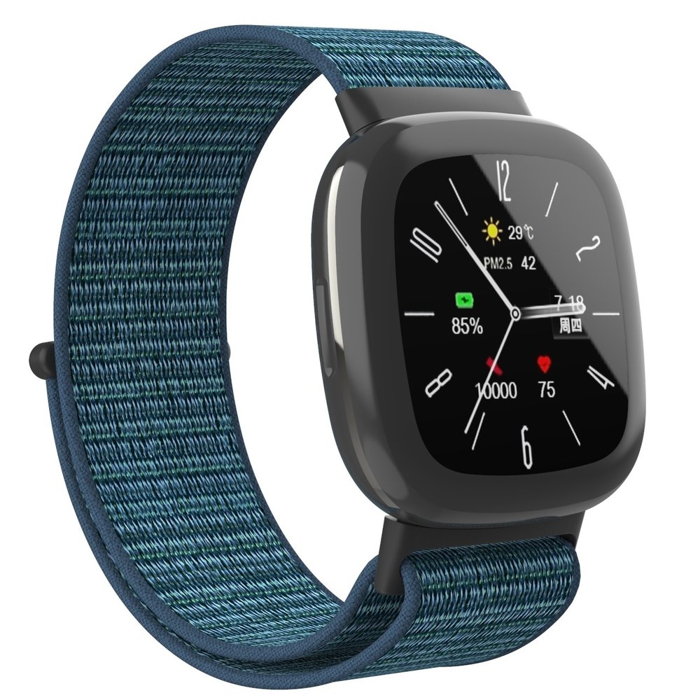 Strap-it Strap-it Bracelet nylon Fitbit Versa 4 (bleu)