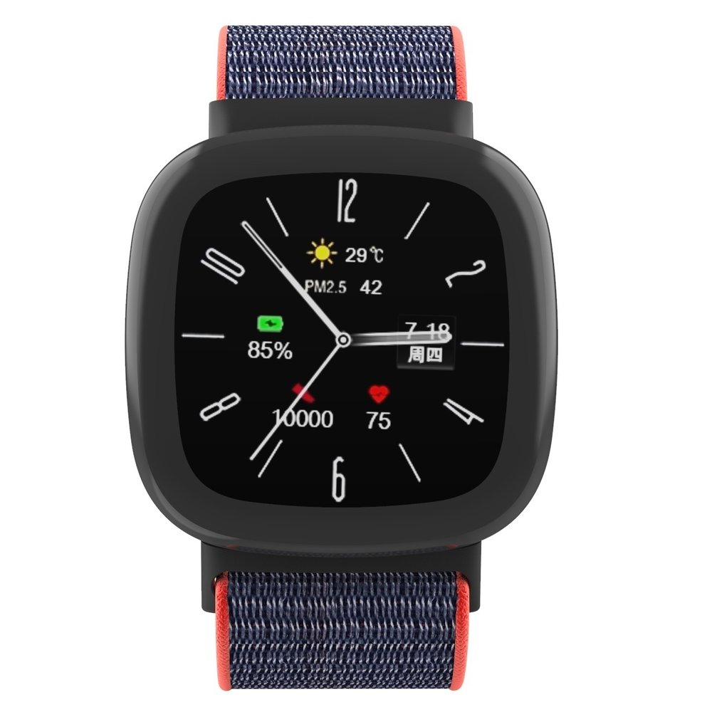 Strap-it Strap-it Bracelet nylon Fitbit Versa 4 (rose/indigo)