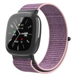 Strap-it Bracelet nylon Fitbit Versa 4 (rose/violet)