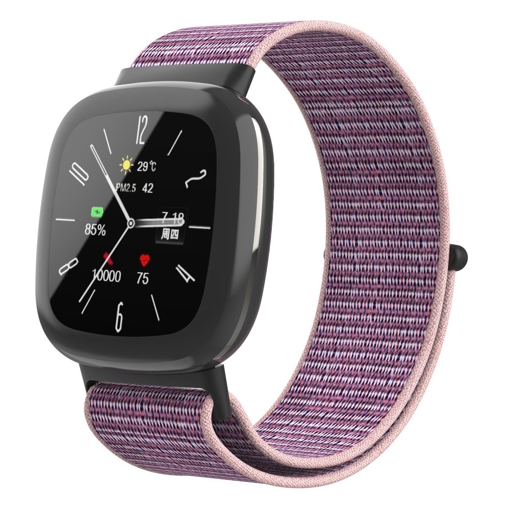 Strap-it Strap-it Bracelet nylon Fitbit Sense 2 (rose/violet)