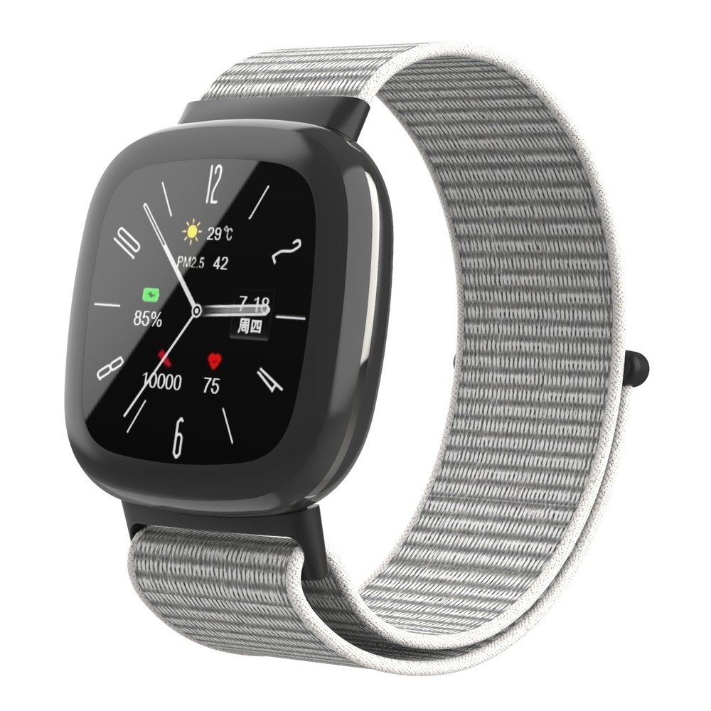 Strap-it Strap-it Bracelet nylon Fitbit Sense 2 (gris)