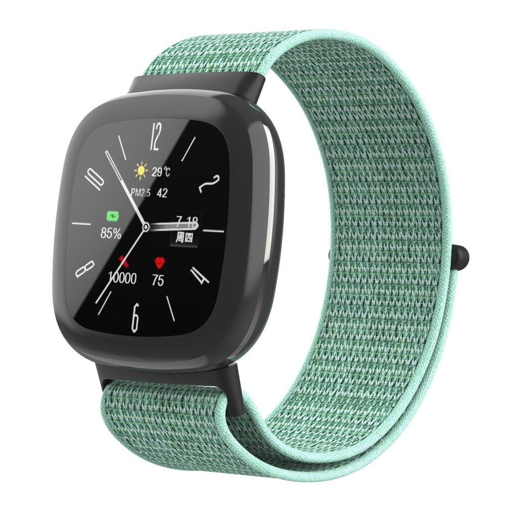 Strap-it Strap-it Bracelet nylon Fitbit Sense 2 (menthe)