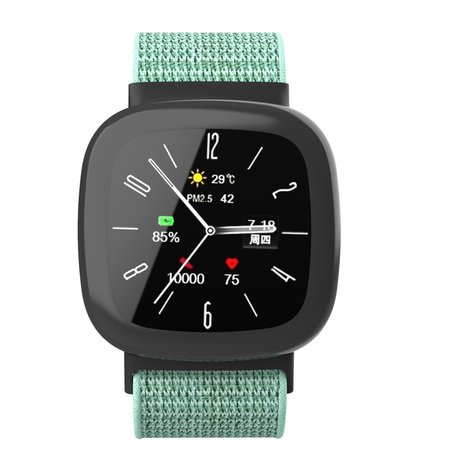 Strap-it Strap-it Bracelet nylon Fitbit Sense 2 (menthe)
