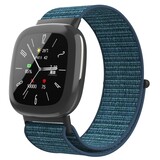 Strap-it Bracelet nylon Fitbit Sense 2 (bleu)