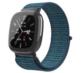 Strap-it Bracelet nylon Fitbit Sense 2 (bleu)