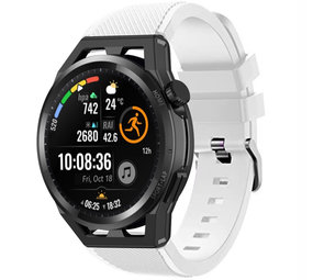 Strap-it Bracelet silicone avec boucle Huawei Watch GT (blanc)