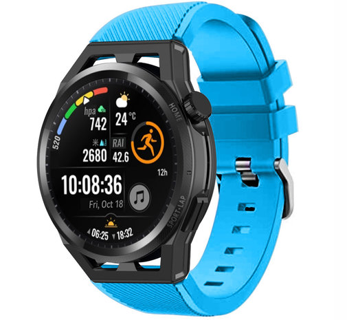 Strap-it Strap-it Bracelet silicone avec boucle Huawei Watch GT (bleu clair)