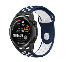 Strap-it Bracelet sport Huawei Watch GT (bleu/blanc)