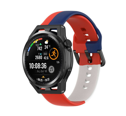 Strap-it Strap-it Bracelet sport Huawei Watch GT (rouge-blanc-bleu)
