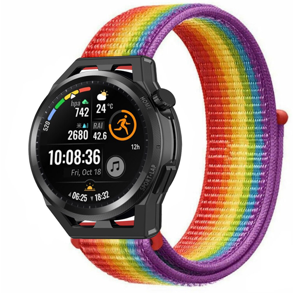 Strap-it Strap-it Bracelet nylon Huawei Watch GT (arc-en-ciel)