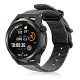 Strap-it Bracelet nylon avec boucle Huawei Watch GT (noir)