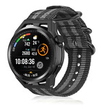 Strap-it Bracelet nylon avec boucle Huawei Watch GT (noir/gris)