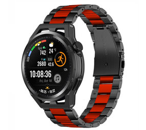 Strap-it Bracelet acier Huawei Watch GT (noir/rouge)