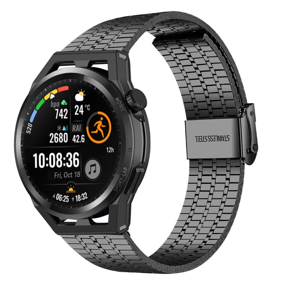 Strap-it Strap-it Bracelet acier fin Huawei Watch GT (noir)