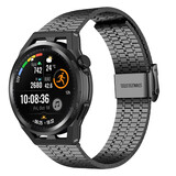 Strap-it Bracelet acier fin Huawei Watch GT (noir)