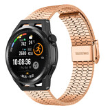 Strap-it Bracelet acier fin Huawei Watch GT (or rose)