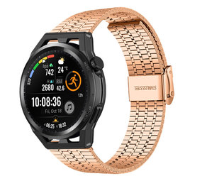 Strap-it Bracelet acier fin Huawei Watch GT (or rose)