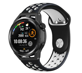 Strap-it Bracelet sport Huawei Watch GT (noir/blanc) Strap-it Bracelet sport Huawei Watch GT (noir/blanc)