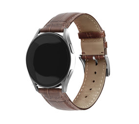 Strap-it Bracelet cuir croco Huawei Watch GT (marron)