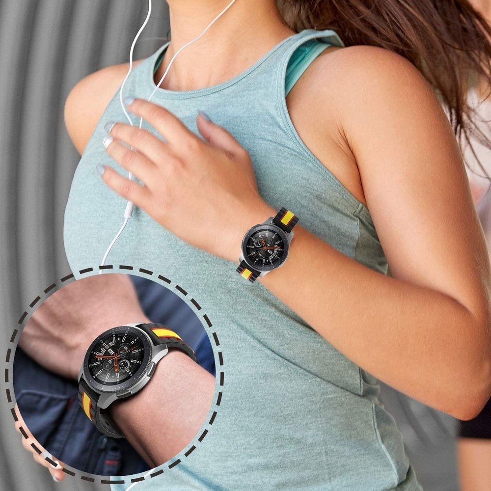 Strap-it Strap-it Bracelet édition spéciale Huawei Watch GT (noir/jaune) Strap-it Strap-it Bracelet édition spéciale Huawei Watch GT (noir/jaune)