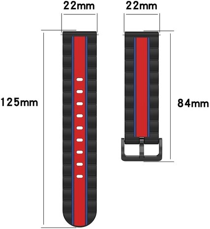 Strap-it Strap-it Bracelet édition spéciale Huawei Watch GT (noir/rouge)