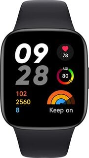 Pour Redmi Watch 3 Lite / Watch 3 Active 2 en 1 Bracelet de montre en métal  à trois perles avec cadre de montre (noir)