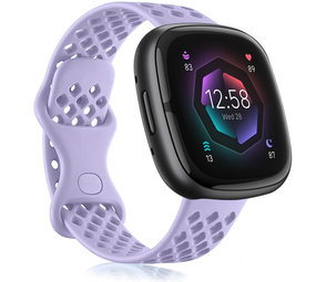 Strap-it Bracelet silicone avec trous Fitbit Versa 4 (lilas)