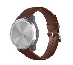 Strap-it Bracelet cuir Garmin Vivomove 3s - 39mm - marron rouge