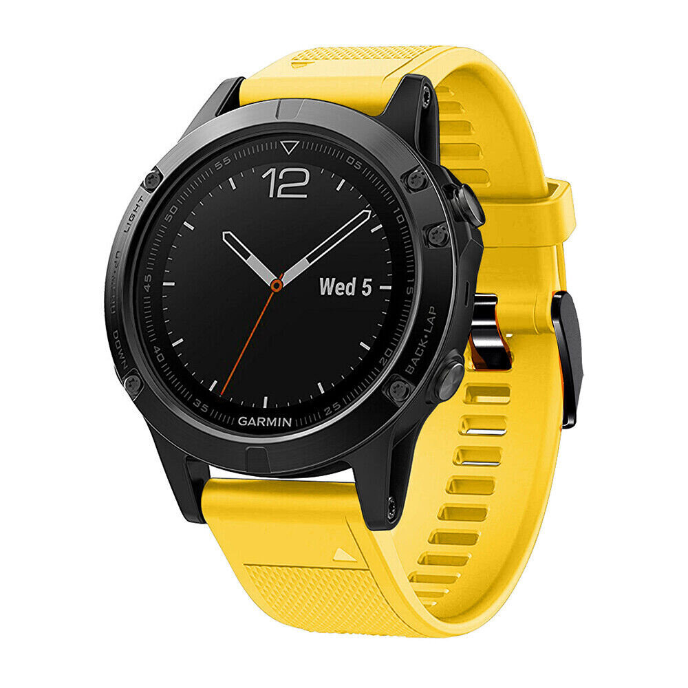 Strap-it Strap-it Bracelet silicone Garmin Fenix ​​​​5 / 6 (jaune)