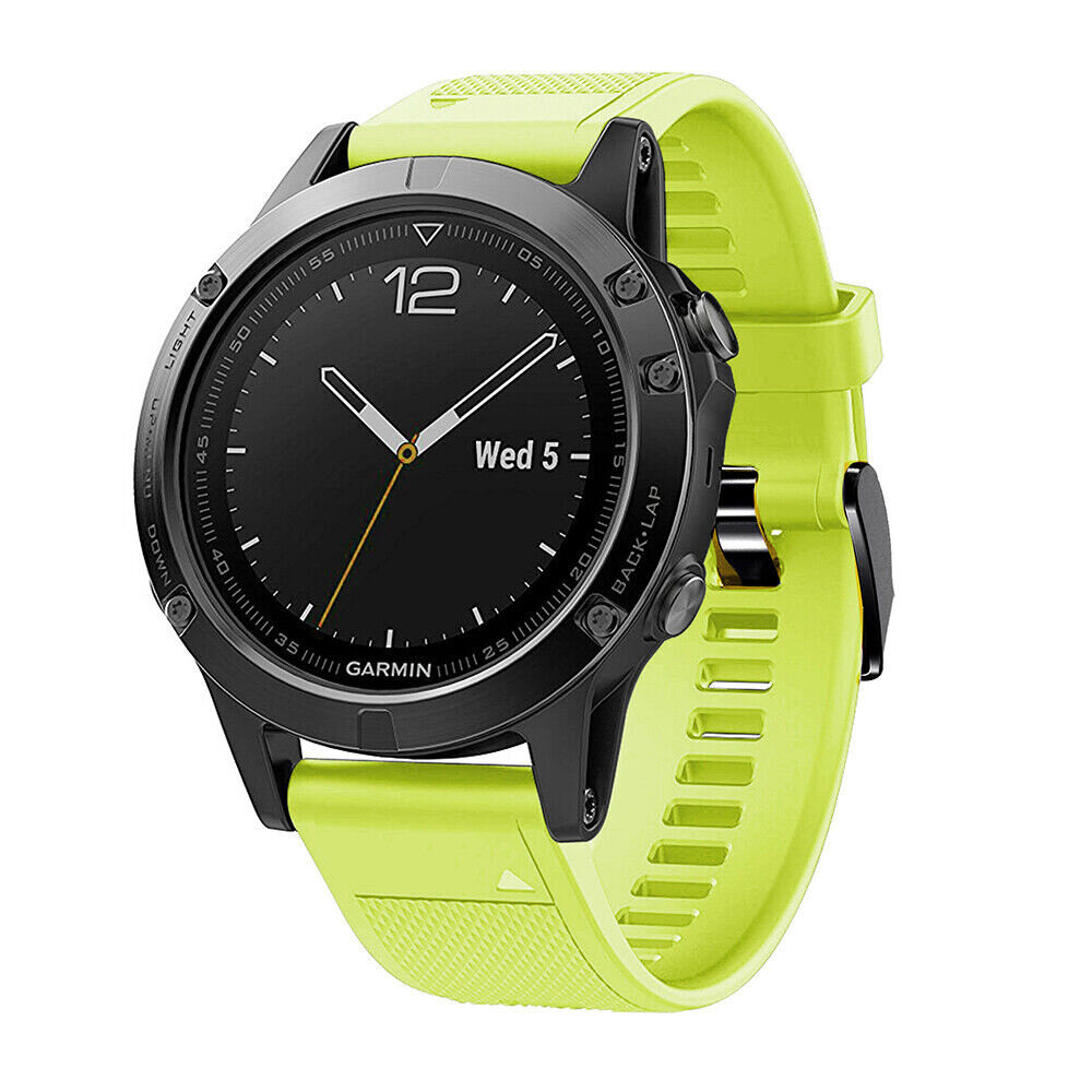 Strap-it Strap-it Bracelet silicone Garmin Fenix ​​​​5 / 6 (vert clair)