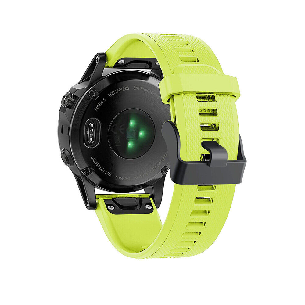 Strap-it Strap-it Bracelet silicone Garmin Fenix ​​​​5 / 6 (vert clair)
