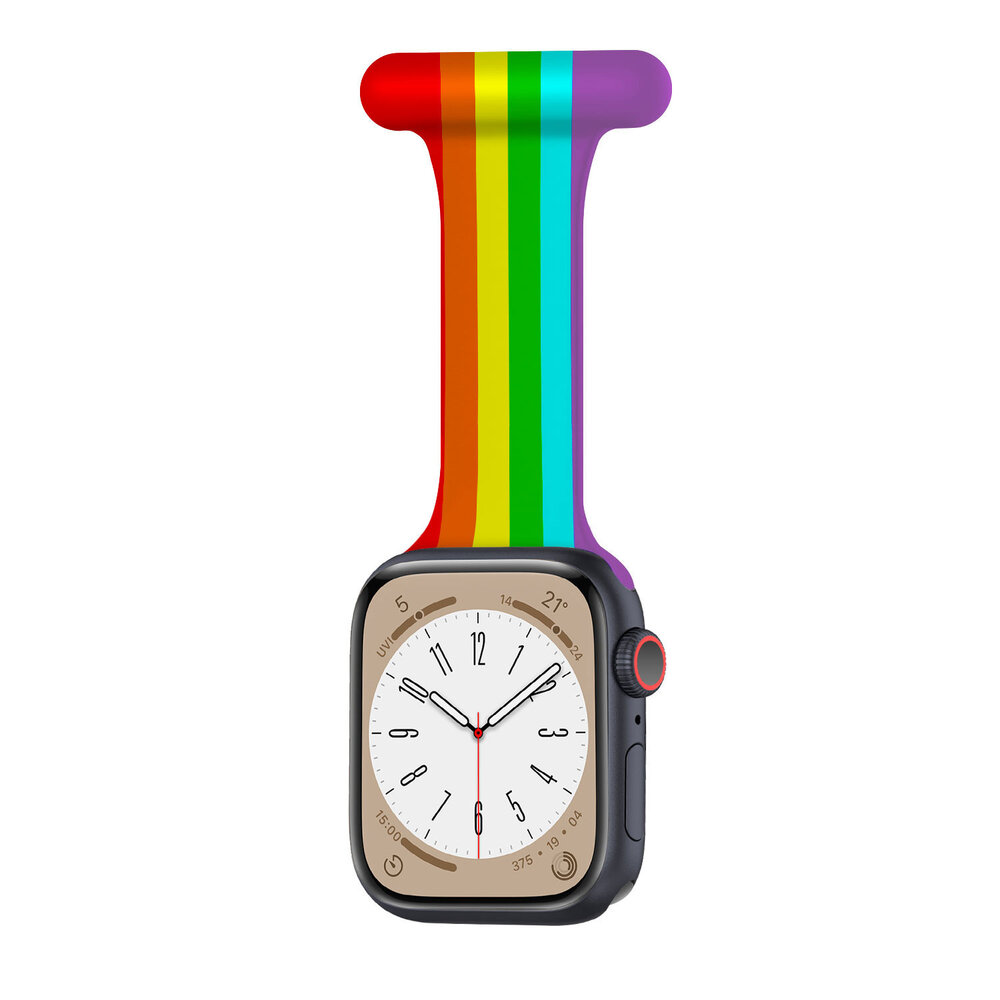 Strap-it Strap-it Apple Watch bracelet pour infirmière (arc-en-ciel)