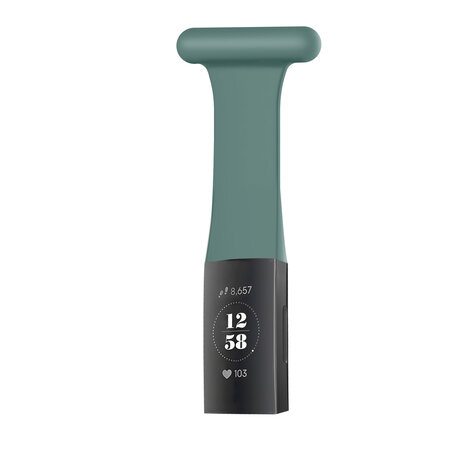 Strap-it Strap-it Fitbit Charge 3 bracelet pour infirmière (vert)
