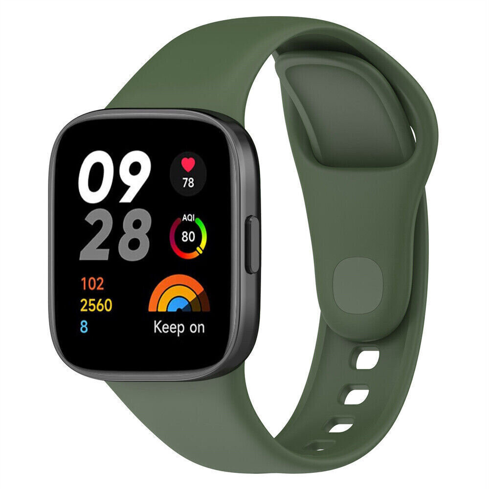 Strap-it Strap-it Bracelet silicone Redmi Watch 3 (vert foncé)