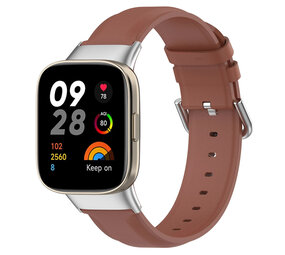 Strap-it Bracelet cuir Redmi Watch 3 (marron)