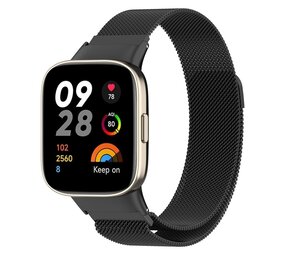 Strap-it Bracelet Milanais Redmi Watch 3 (noir)