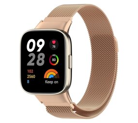 Strap-it Bracelet Milanais Redmi Watch 3 (or rose)