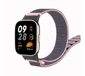 Strap-it Bracelet nylon Redmi Watch 3 (rose)