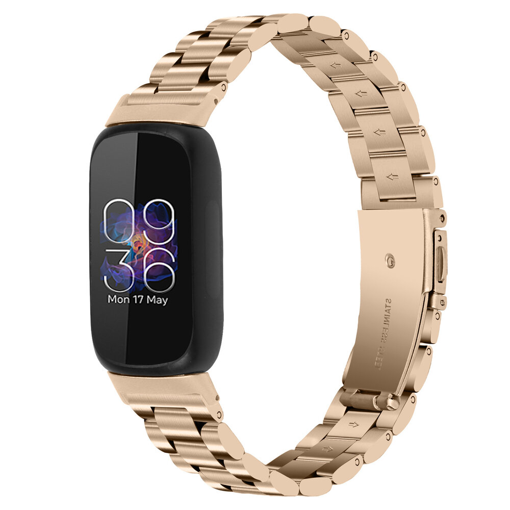 Strap-it Strap-it Bracelet acier Fitbit Inspire 3 (champagne)