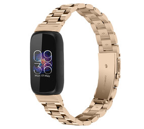 Strap-it Bracelet acier Fitbit Inspire 3 (champagne)