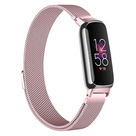 Strap-it Strap-it Bracelet Milanais Fitbit Inspire 3 (rose) Strap-it Strap-it Bracelet Milanais Fitbit Inspire 3 (rose)