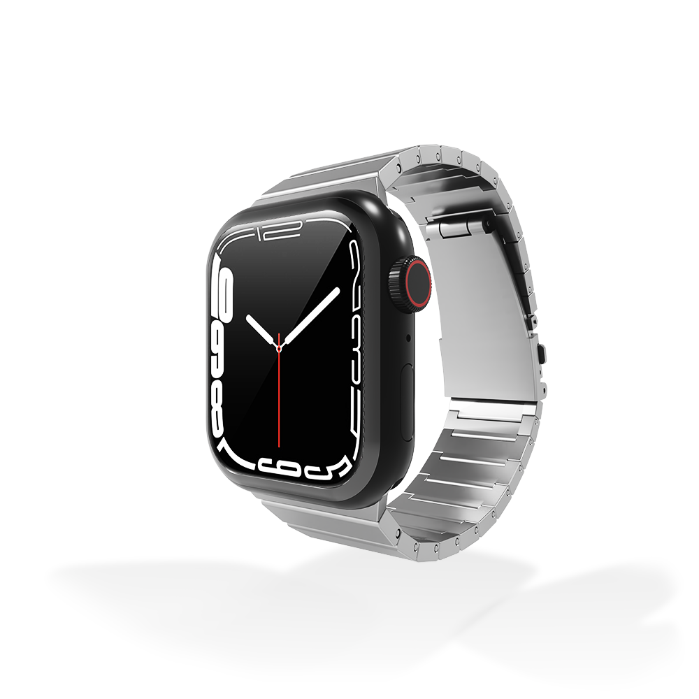 Strap-it Strap-it Bracelet titane de luxe Apple Watch (argent)