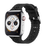 Strap-it Bracelet silicone à motifs Apple Watch (noir)