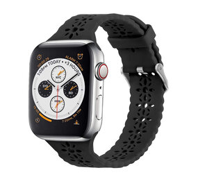 Strap-it Bracelet silicone à motifs Apple Watch (noir)